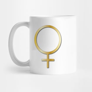 Venus Symbol Femals Sign Golden Mug